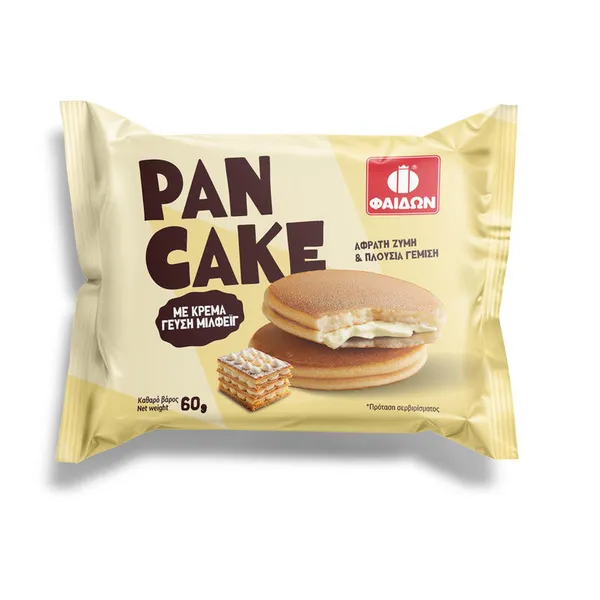pancake 60γρ κρέμα κακάο / κρέμα γεύση μιλφέιγ / κρέμα φουντουκιού