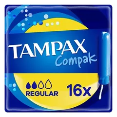 Tampax Compak Ταμπόν Regular 16τεμ.