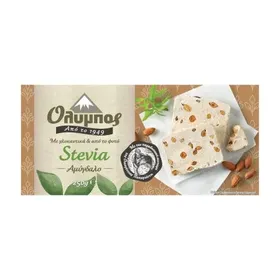 Έδεσμα Σησαμιού ΟΛΥΜΠΟΣ Αμύγδαλο με Στέβια Χωρίς γλουτένη Χωρίς προσθήκη ζάχαρης 250g