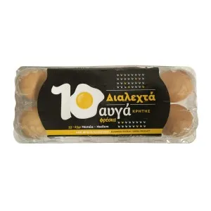 Αυγά 10άδα αχυρώνα ΛΑΔΑΚΗ medium 53gr