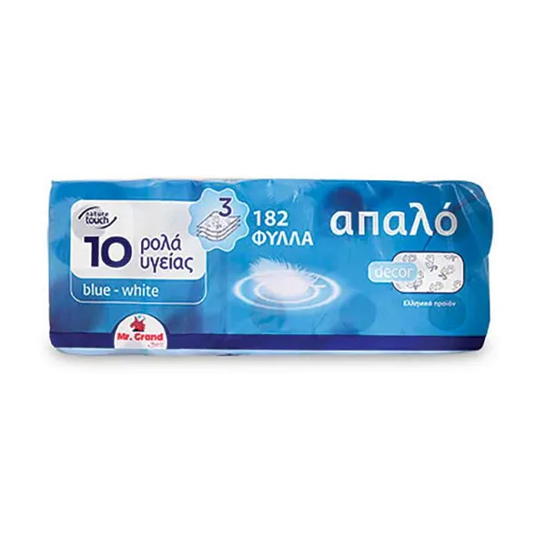 Χαρτί υγείας MR. GRAND blue-white 3φ. 920γρ. 10τεμ.