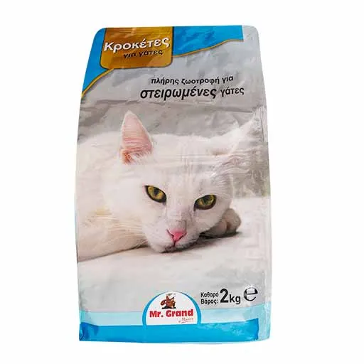 MrGrand Ξηρά Γατοτροφή Για Στειρωμένες Γάτες 2kg.