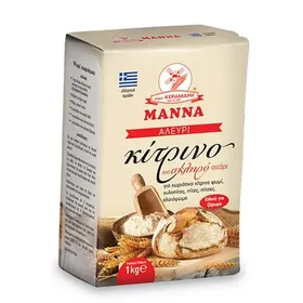Μάννα Αφοί Κεραμάρη Αλεύρι Κίτρινο Σκληρό Για Ζύμωμα 1kg.