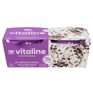 Επιδόρπιο Γιαουρτιού Vitaline Κακάο και Βανίλια Δέλτα 2x170g