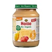 HOLLE Φρουτοπουρές με Μήλο & Αχλάδι από 5+ μηνών Βιολογικός Χωρίς γλουτένη Χωρίς προσθήκη ζάχαρης 190g