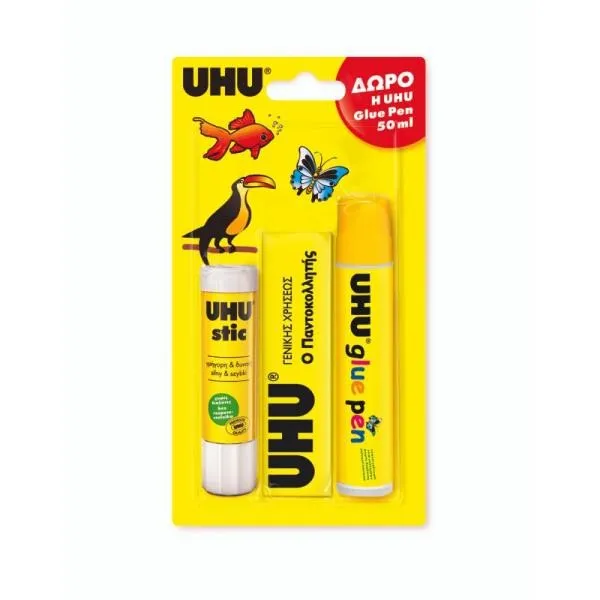 UHU stic 21γρ + AP 35ml + glue pen 50ml ΔΩΡΟ