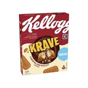 KELLOGG΄S Krave Καραμελωμένο Μπισκότο Δημητριακά 375γρ