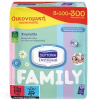 Septona Μωρομάντηλα Dermasoft Family 3x100τεμ