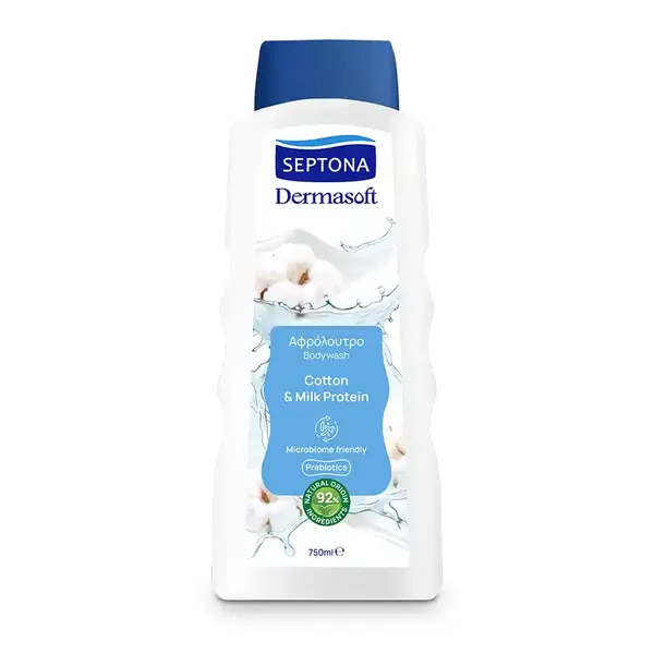 Septona Dermasoft Αφρόλουτρο Cotton & Milk Protein 750ml.