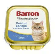 BARRON Υγρή Τροφή Γάτας Πατέ με Σολομό 100g