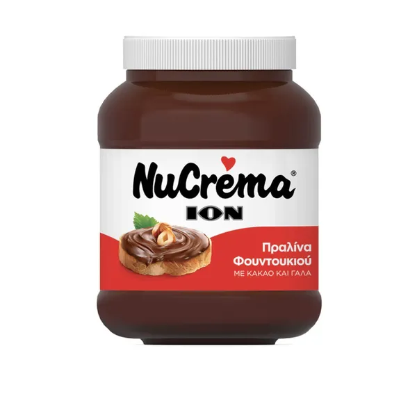 NUCREMA ΠΡΑΛΙΝΑ ΦΟΥΝΤΟΥΚΙΟΥ Με Κακάο και Γάλα 580g