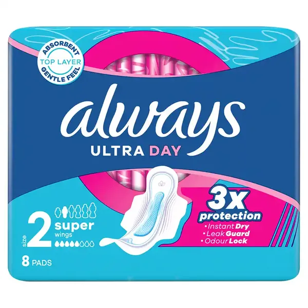 Always Ultra Σερβιέτες Long (Μέγεθος 2) Με Φτερά 8τεμ.