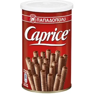 CAPRICE Πουράκια Γκοφρέτα Κρέμα Φουντουκιού & Κακάο 115gr