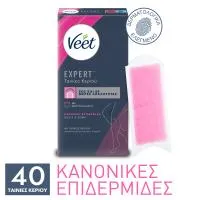 VEET Ταινίες Αποτρίχωσης Expert για Σώμα και Πόδια Κρύο Κερί για Κανονικές Επιδερμίδες 40τμχ.