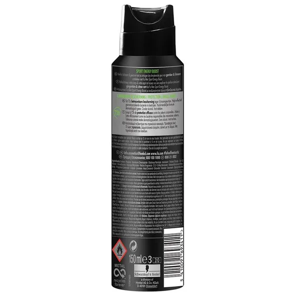 FA MEN DEO Αποσμητικό Σώματος Sport Energy Boost 150ml