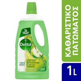Dettol Complete Υγρό Πολυκαθαριστικό 3x Πράσινο Μήλο 1lt.