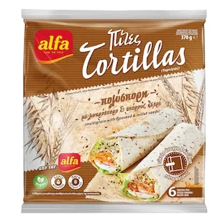 ALFA Πίτες Tortillas Πολύσπορες Vegan 370g