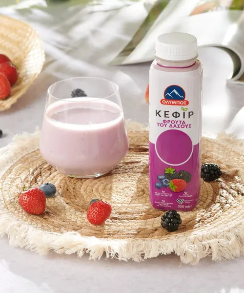 κεφίρ 1% 500ml & φρούτα του δάσους ή φράουλα 330ml