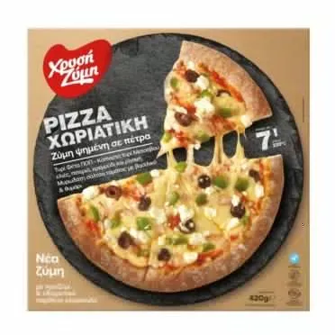 Χρυσή Ζύμη Pizza Χωριάτικη 420γρ.