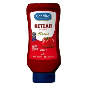 Condito Κέτσαπ Κλασική Χωρίς Γλουτένη Top Down 470γρ.