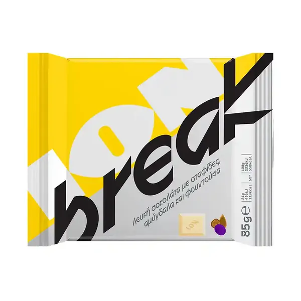 ΙΟΝ BREAK Λευκή Mε Ξηρούς Καρπούς 85gr