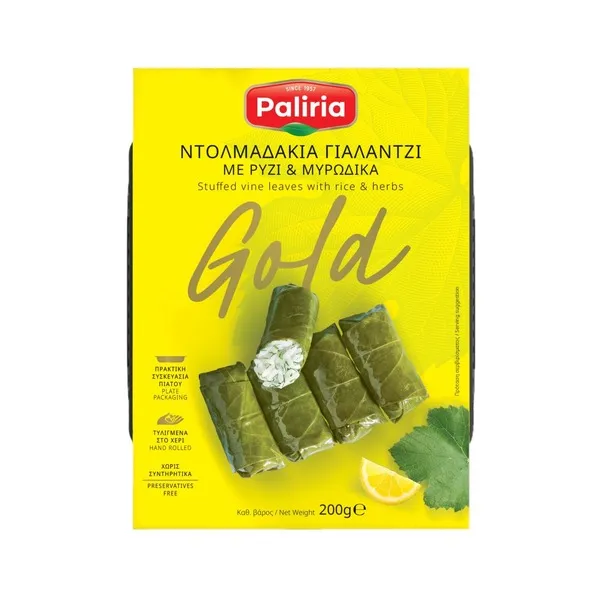 PALIRIA Gold Ντολμαδάκια Γιαλαντζί Vegan 200g