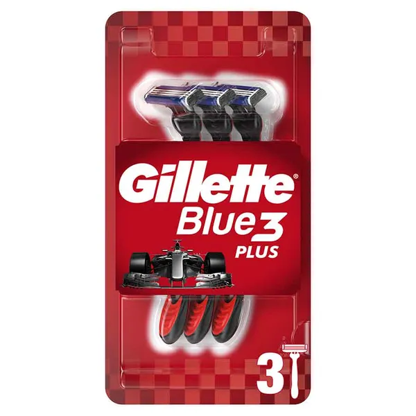 Ξυραφάκια Μίας Χρήσης Blue 3 Red Gillette 3 τεμ