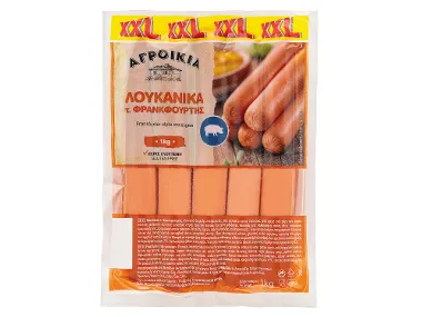 Λουκάνικα Φρανκφούρτης 900 g + 100 g δώρο