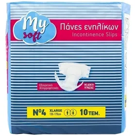 My Soft Ανοιχτές Πάνες Ακράτειας Νο4 Extra Large 10 τεμ