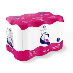 Σουρωτή Ανθρακούχο Νερό Με Γεύση Pink Grapefruit 330ml. 4+2τεμ. Δώρο