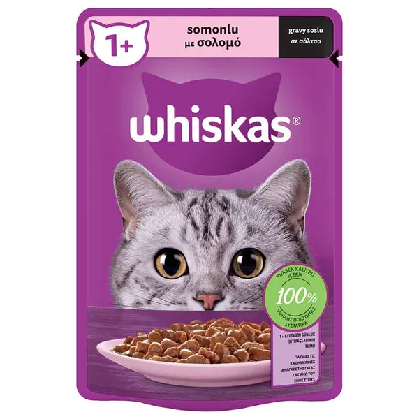 WHISKAS Σολομός σε Σάλτσα 85γρ.