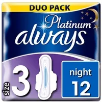 ALWAYS Platinum 3 Σερβιέτες Night 12τεμ.