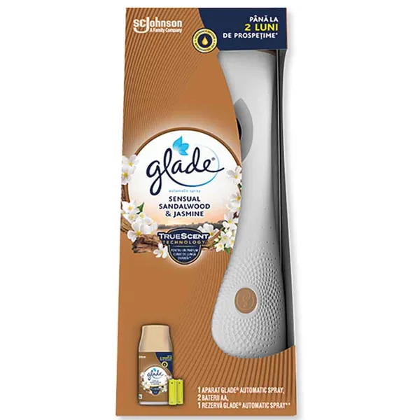 Glade Αρωματικό Χώρου Αυτόματη Συσκευή Ψεκασμού Σανδαλόξυλο & Γιασεμί 269ml.