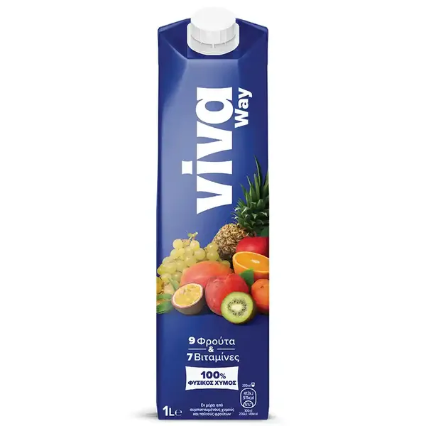 Φυσικός χυμός VIVA way 9φρούτα 1λίτ.