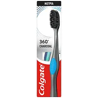 Colgate 360 Black Οδοντόβουρτσα Medium 1 τεμ.