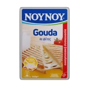 NOYNOY GOUDA Oλλανδίας Ημίσκληρο τυρί σε Φέτες 340g