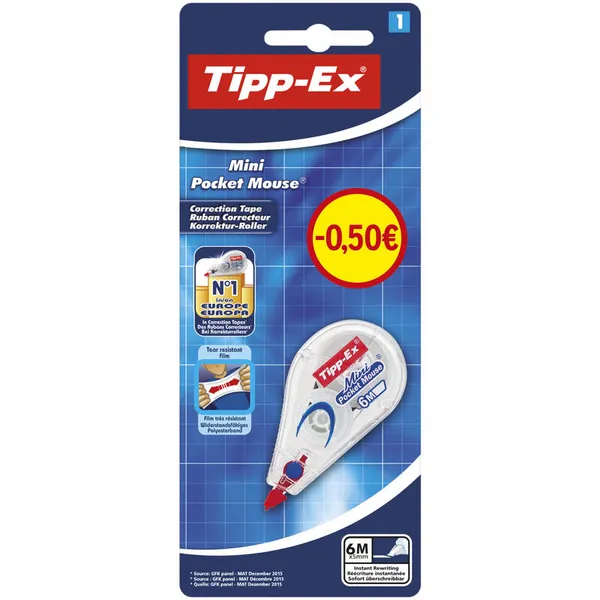 διορθωτική ταινία mini pocket mouse 2τεμ.