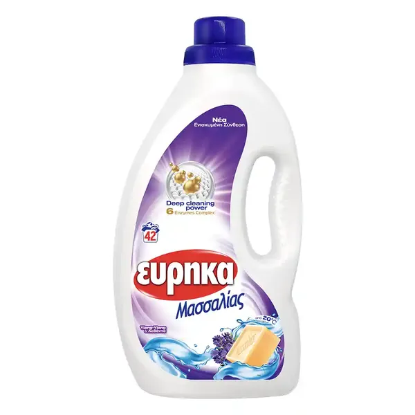 Εύρηκα Μασσαλίας Υγρό Απορρυπαντικό Πλυντηρίου Ρούχων Λεβάντα 42mez. 1,68lt.
