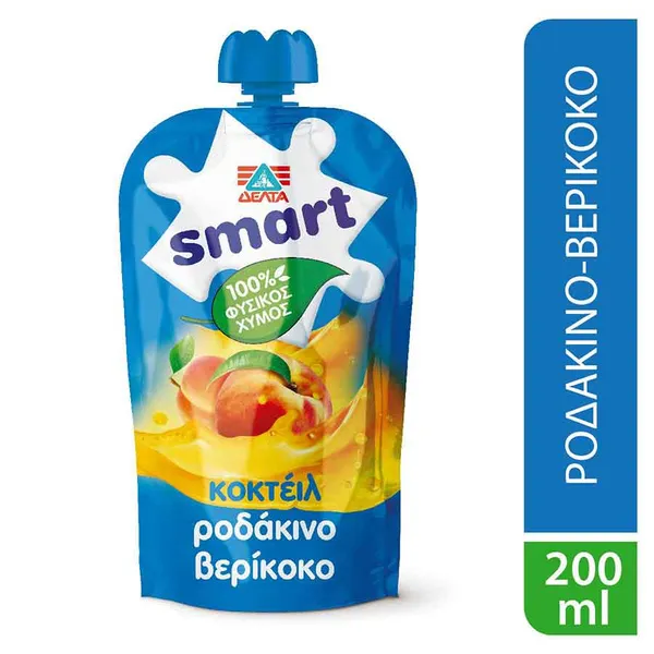 Δέλτα Smart Φυσικός Χυμός Ροδάκινο & Βερίκοκο 200ml.