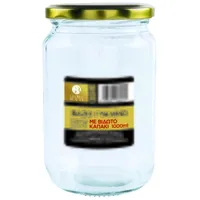 GLOW & BEAUTY Γυάλινο Βάζο με Βιδωτό Καπάκι 1000ml