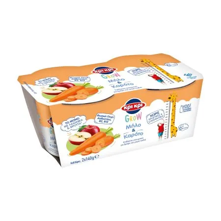 GROW ΜΗΛΟ-ΚΑΡΟΤΟ 2x140g