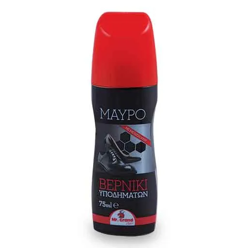 MrGrand Βερνίκι Υποδημάτων Μαύρο 75ml.