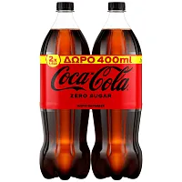 Coca Cola Zero 2x1,5lt. Δώρο+400ml.