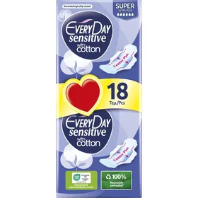 σερβιέτες sensitive with cotton 18τεμ