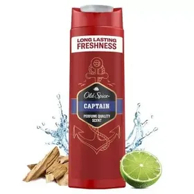 Old Spice Captain Ανδρικό Αφρόλουτρο και Σαμπουάν 400ml, Καθαρισμός πολλαπλής χρήσης 3-σε-1 για Σώμα-Μαλλιά-Πρόσωπο