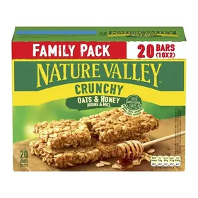 Nature Valley Crunchy Μπάρες Δημητριακών Μούσλι & Μέλι Οικογενειακή Συσκευασία 10τεμ. x 42γρ.