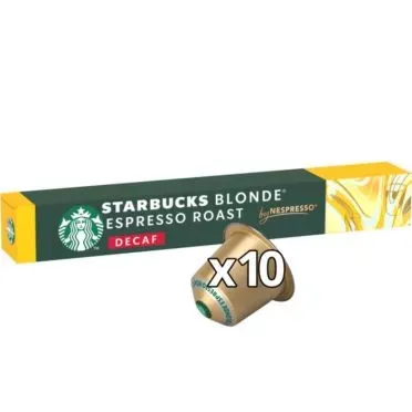 STARBUCKS® BLONDE Espresso Roast Decaf by NESPRESSO, 10 Κάψουλες Καφέ, 55g
