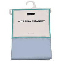 Home Basics Κουρτίνα Μπάνιου Πλαστική Γαλάζια 180cm