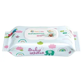 FAMILY & BABY BABY WIPES Μωρομάντηλα 80τμχ