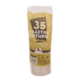 MrGrand Ποτήρια Νερού Διάφανα 250ml. 35τεμ.